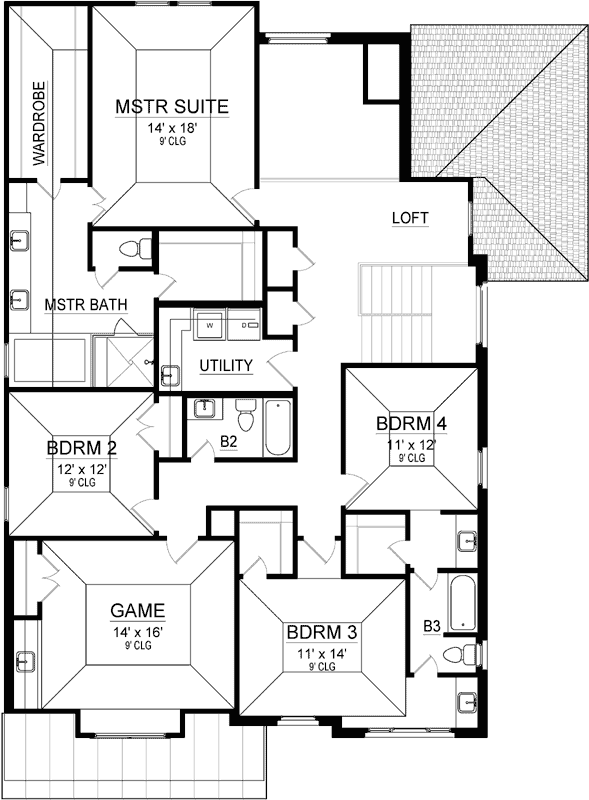 Upper/Second Floor Plan: 63-538