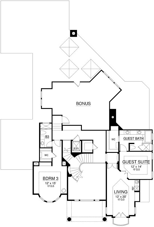 Upper/Second Floor Plan: 63-543