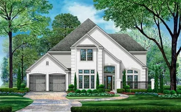 Mediterranean house plans 63-545 - front exterior, 3,828 sq ft, 4 bed, 4 bath house plans | Monster House Plans