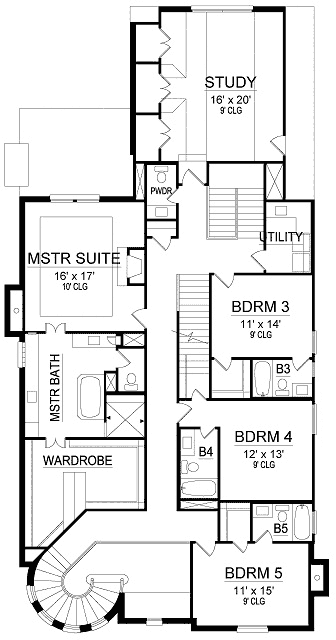 Upper/Second Floor Plan: 63-553