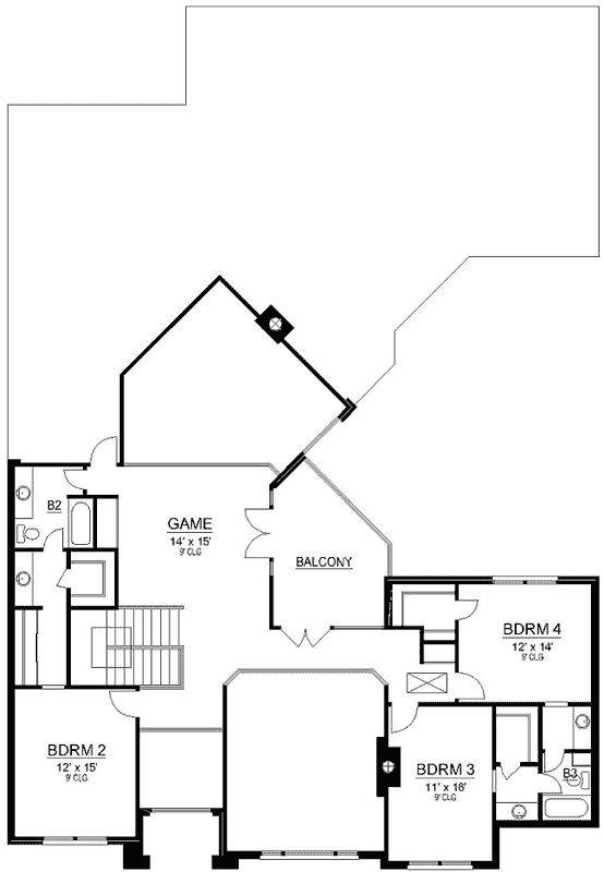 Upper/Second Floor Plan: 63-555