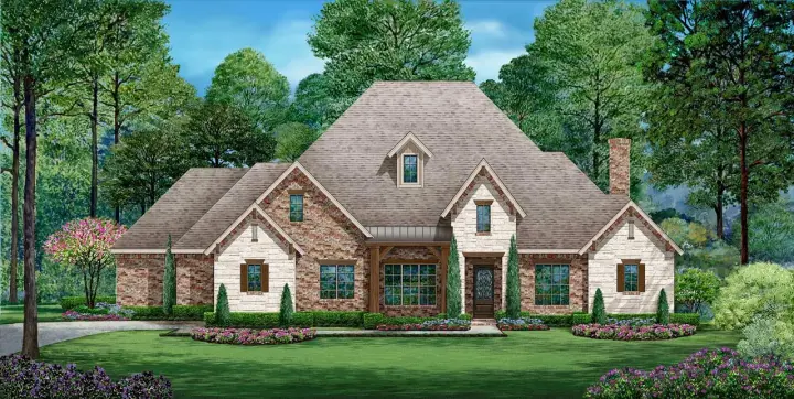 Traditional house plans 63-559 - front exterior, 3,010 sq ft, 4 bed, 3 bath house plans | Monster House Plans