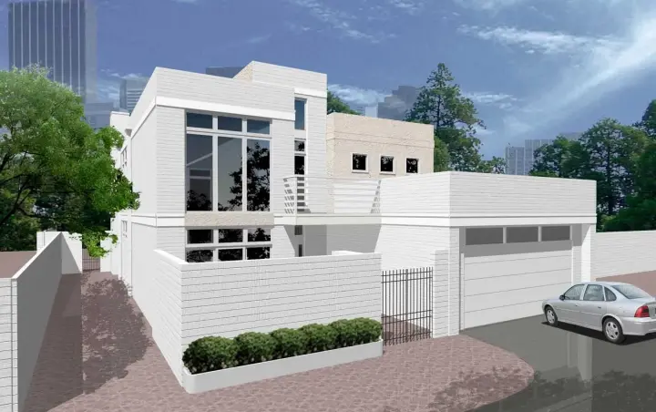 Modern house plans 63-582 - front exterior, 3,785 sq ft, 4 bed, 3 bath house plans | Monster House Plans