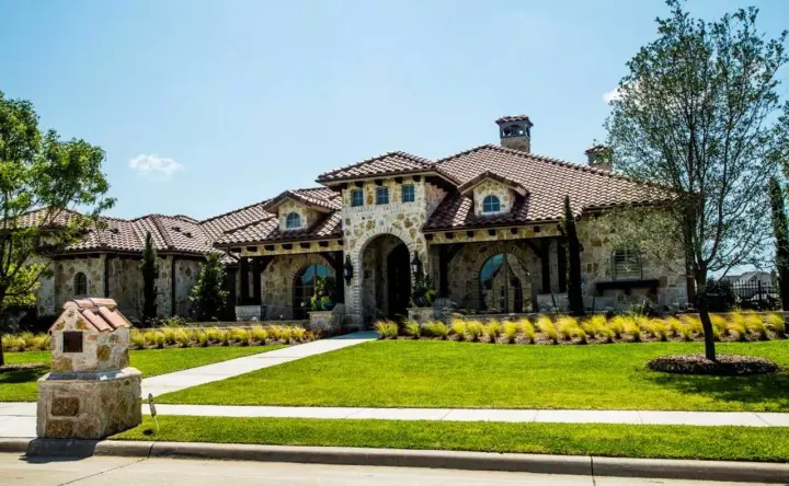 Tuscan house plans 63-650 - front exterior, 4,592 sq ft, 4 bed, 6 bath house plans | Monster House Plans