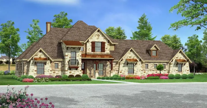Craftsman house plans 63-670 - front exterior, 3,668 sq ft, 4 bed, 3 bath house plans | Monster House Plans