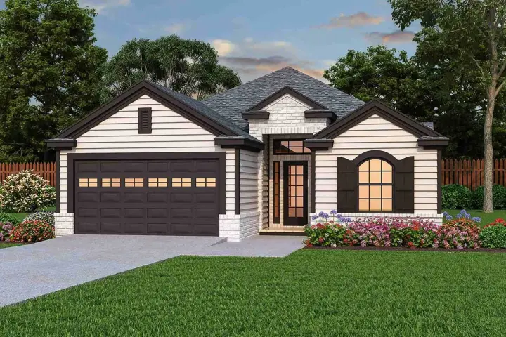Traditional house plans 63-709 - front exterior, 2,098 sq ft, 3 bed, 2 bath house plans | Monster House Plans