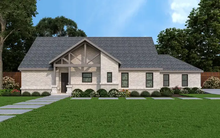 Traditional house plans 63-740 - front exterior, 2,556 sq ft, 3 bed, 2 bath house plans | Monster House Plans