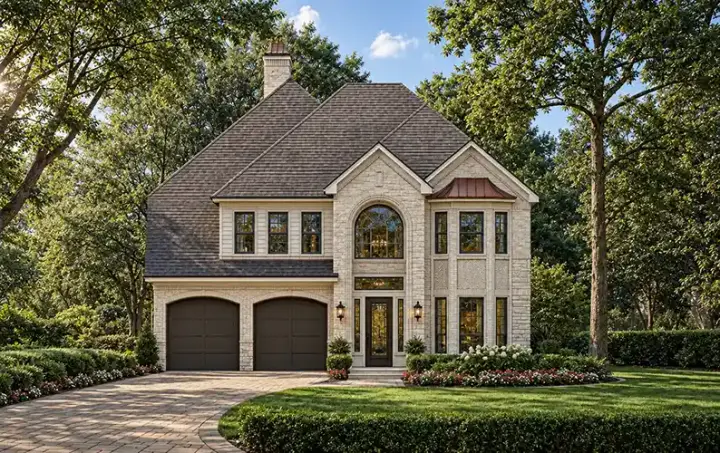 Traditional house plans 63-756 - front exterior, 3,498 sq ft, 4 bed, 4 bath house plans | Monster House Plans