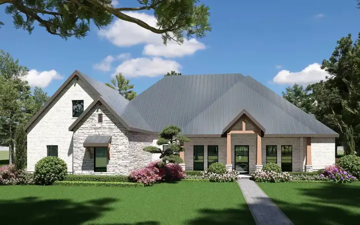 Craftsman house plans 63-771 - front exterior, 4,166 sq ft, 4 bed, 3 bath house plans | Monster House Plans