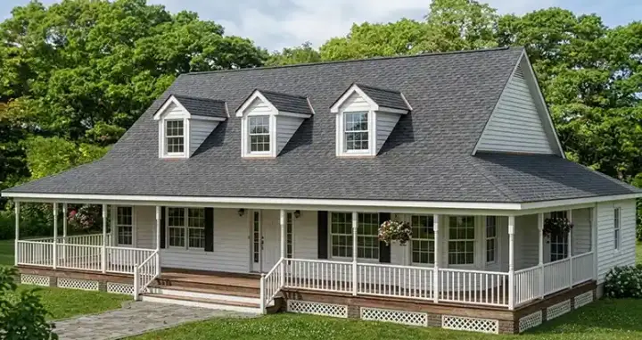 Farmhouse house plans 64-104 - front exterior, 1,704 sq ft, 3 bed, 2 bath house plans | Monster House Plans