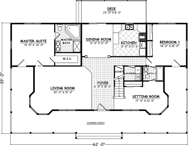 Main Floor Plan: 64-105
