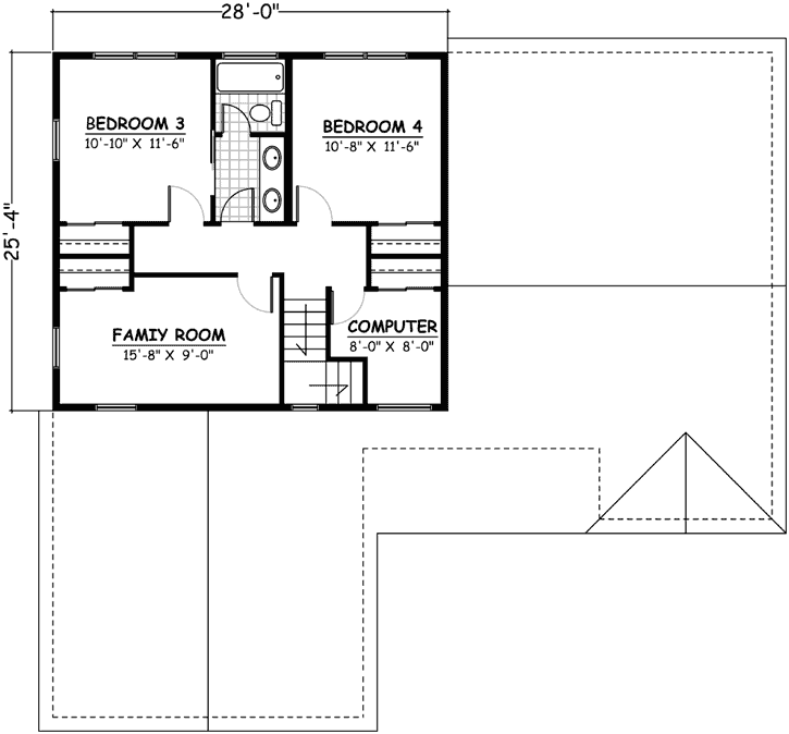 Upper/Second Floor Plan: 64-115