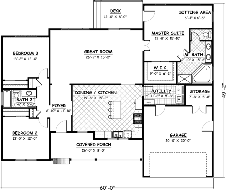 Main Floor Plan: 64-122