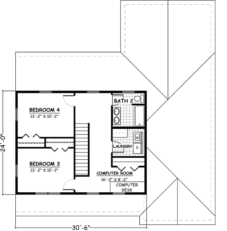 Upper/Second Floor Plan: 64-126