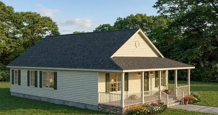 Southern house plans 64-134 - front exterior, 1,315 sq ft, 3 bed, 2 bath house plans | Monster House Plans