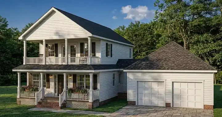 Southern house plans 64-137 - front exterior, 2,142 sq ft, 5 bed, 3 bath house plans | Monster House Plans
