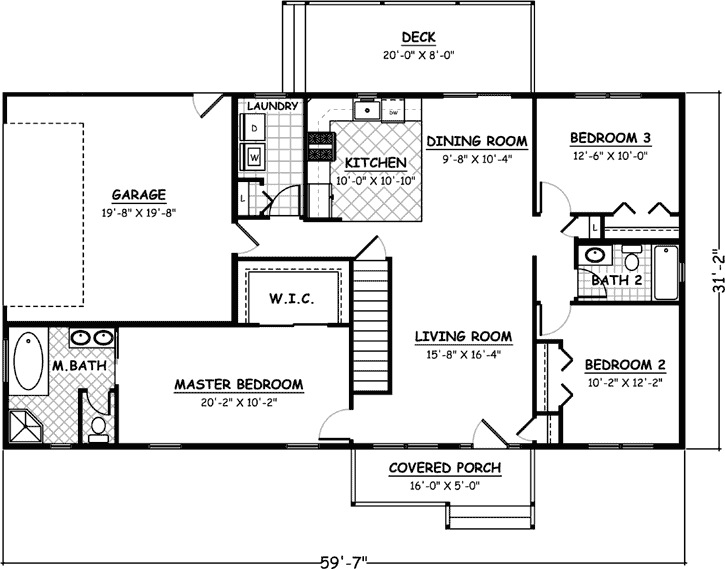 Ranch Style House Plans 64-142