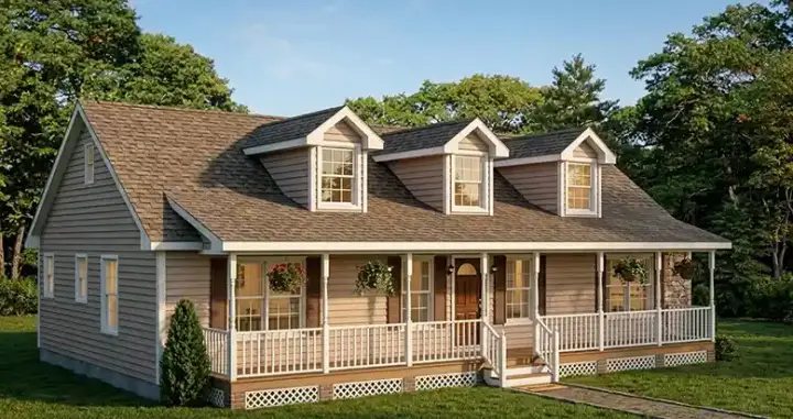 Southern house plans 64-144 - front exterior, 1,381 sq ft, 3 bed, 2 bath house plans | Monster House Plans