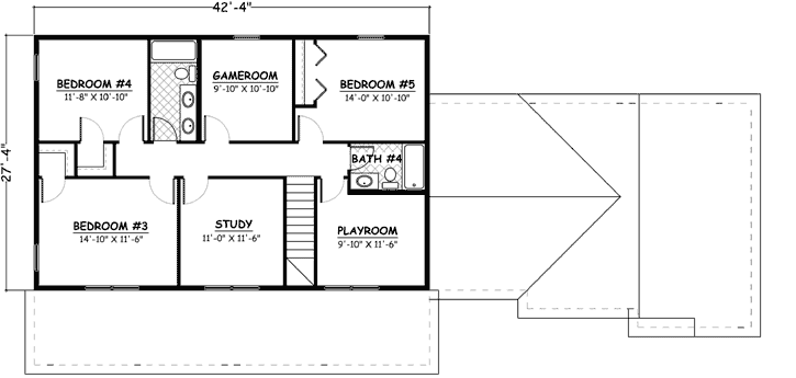 Upper/Second Floor Plan: 64-152