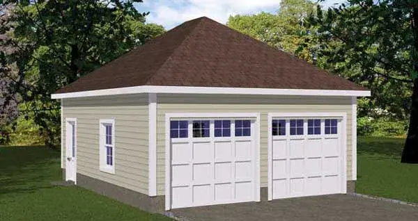 Traditional house plans 64-155 - front exterior, 480 sq ft, 0 bed, 0 bath house plans | Monster House Plans