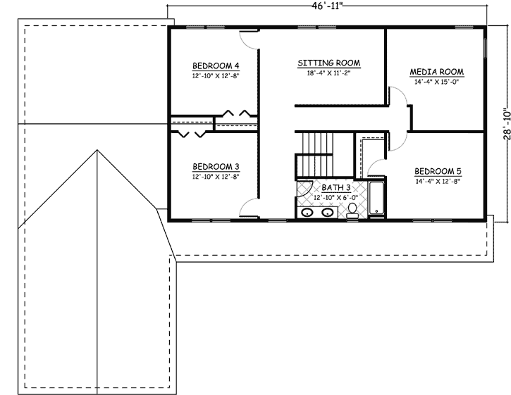 Upper/Second Floor Plan: 64-163