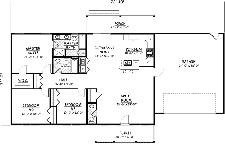Main Floor Plan: 64-166