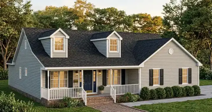 Country house plans 64-167 - front exterior, 1,840 sq ft, 3 bed, 2 bath house plans | Monster House Plans