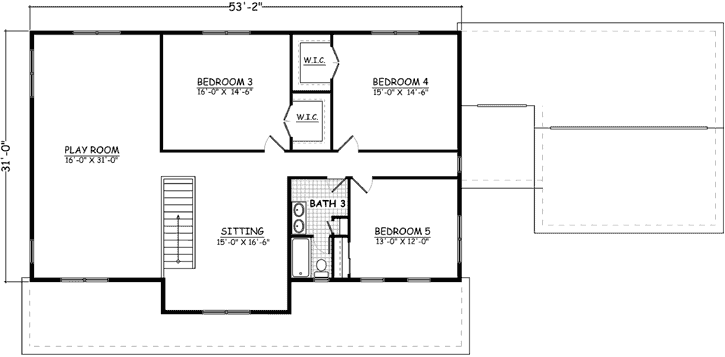 Upper/Second Floor Plan: 64-170