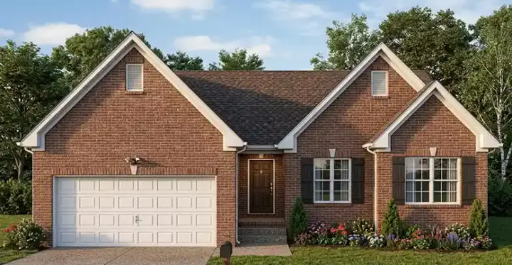 Traditional house plans 64-179 - front exterior, 1,295 sq ft, 3 bed, 2 bath house plans | Monster House Plans