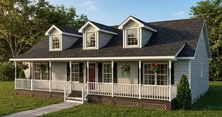 Country house plans 64-184 - front exterior, 1,381 sq ft, 3 bed, 2 bath house plans | Monster House Plans