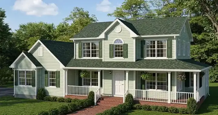 Country house plans 64-188 - front exterior, 1,841 sq ft, 4 bed, 3 bath house plans | Monster House Plans