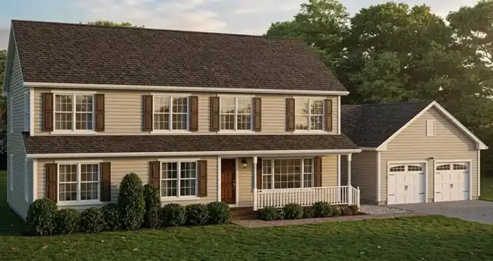 Traditional house plans 64-191 - front exterior, 2,446 sq ft, 4 bed, 2 bath house plans | Monster House Plans