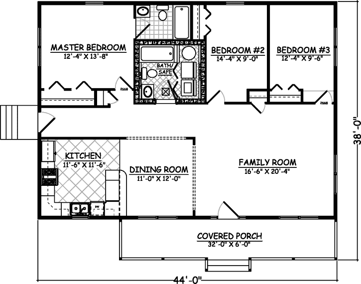 Main Floor Plan: 64-203