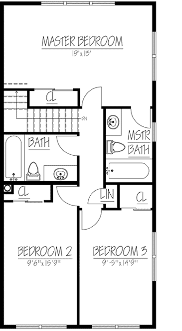 Upper/Second Floor Plan: 65-102