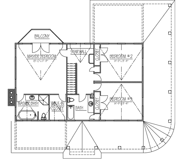 Upper/Second Floor Plan: 65-104