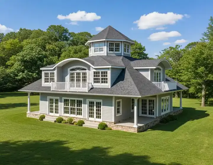 Coastal house plans 65-107 - front exterior, 3,650 sq ft, 4 bed, 3 bath house plans | Monster House Plans