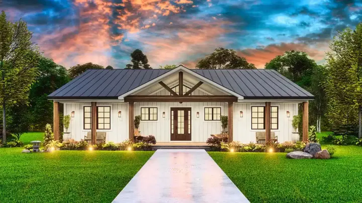 Craftsman house plans 66-109 - front exterior, 2,270 sq ft, 3 bed, 2 bath house plans | Monster House Plans