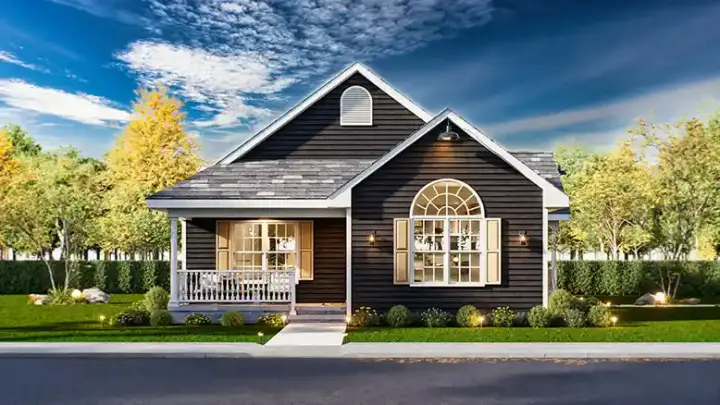 Craftsman house plans 66-127 - front exterior, 1,265 sq ft, 3 bed, 2 bath house plans | Monster House Plans