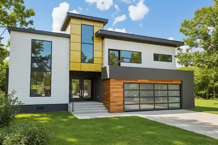 Modern house plans 67-101 - front exterior, 2,719 sq ft, 3 bed, 3 bath house plans | Monster House Plans