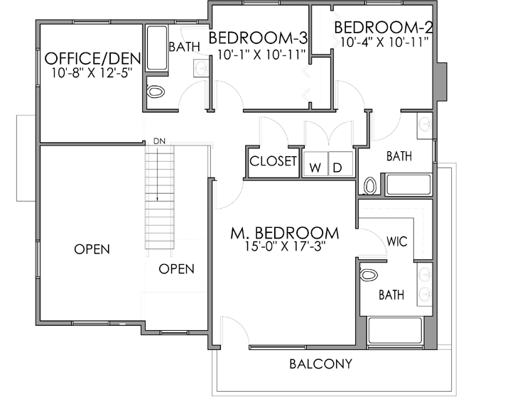 Upper/Second Floor Plan: 67-101