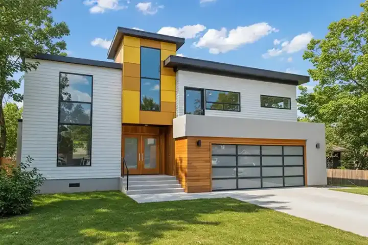 Modern house plans 67-102 - front exterior, 2,803 sq ft, 3 bed, 3 bath house plans | Monster House Plans