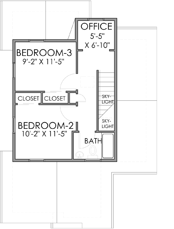 Upper/Second Floor Plan: 67-104