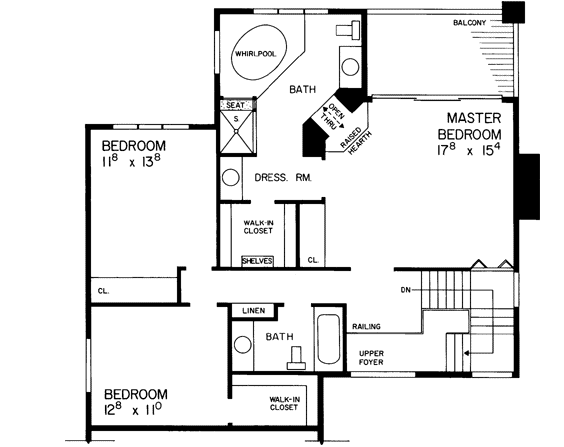 Upper/Second Floor Plan: 68-107