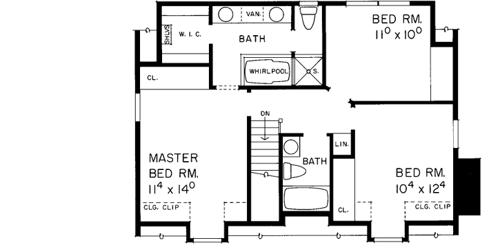 Upper/Second Floor Plan:68-116