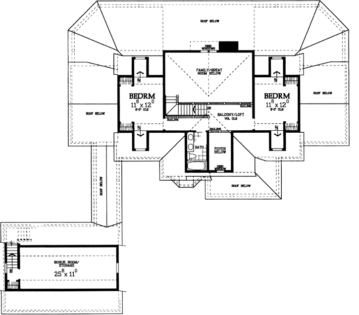 Upper/Second Floor Plan: 68-117
