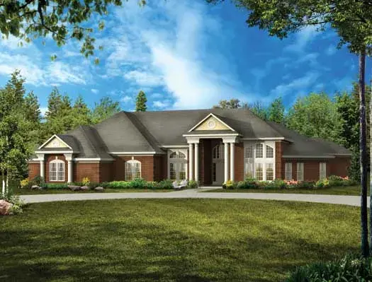 Southern house plans 68-118 - front exterior, 2,946 sq ft, 4 bed, 3 bath house plans | Monster House Plans