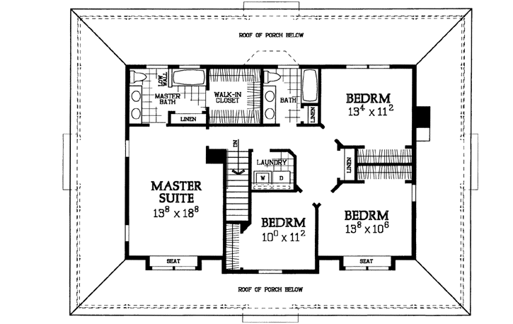 Upper/Second Floor Plan: 68-129