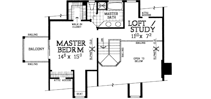 Upper/Second Floor Plan: 68-134