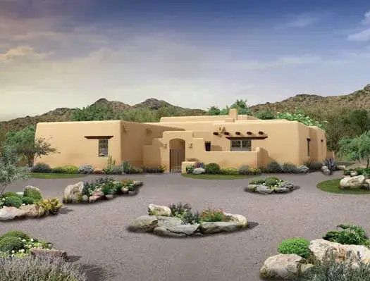 Santa Fe house plans 68-139 - front exterior, 2,276 sq ft, 4 bed, 2 bath house plans | Monster House Plans
