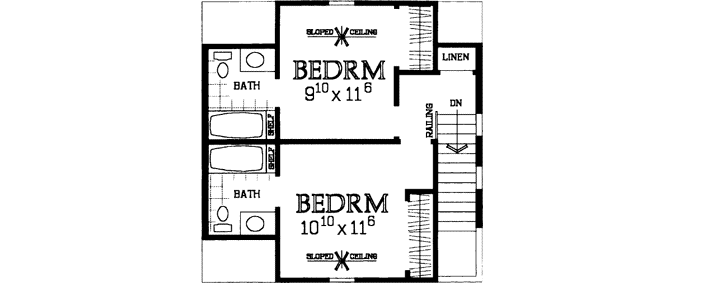 Upper/Second Floor Plan:68-140